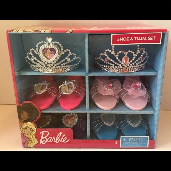 barbie shoe and tiara set